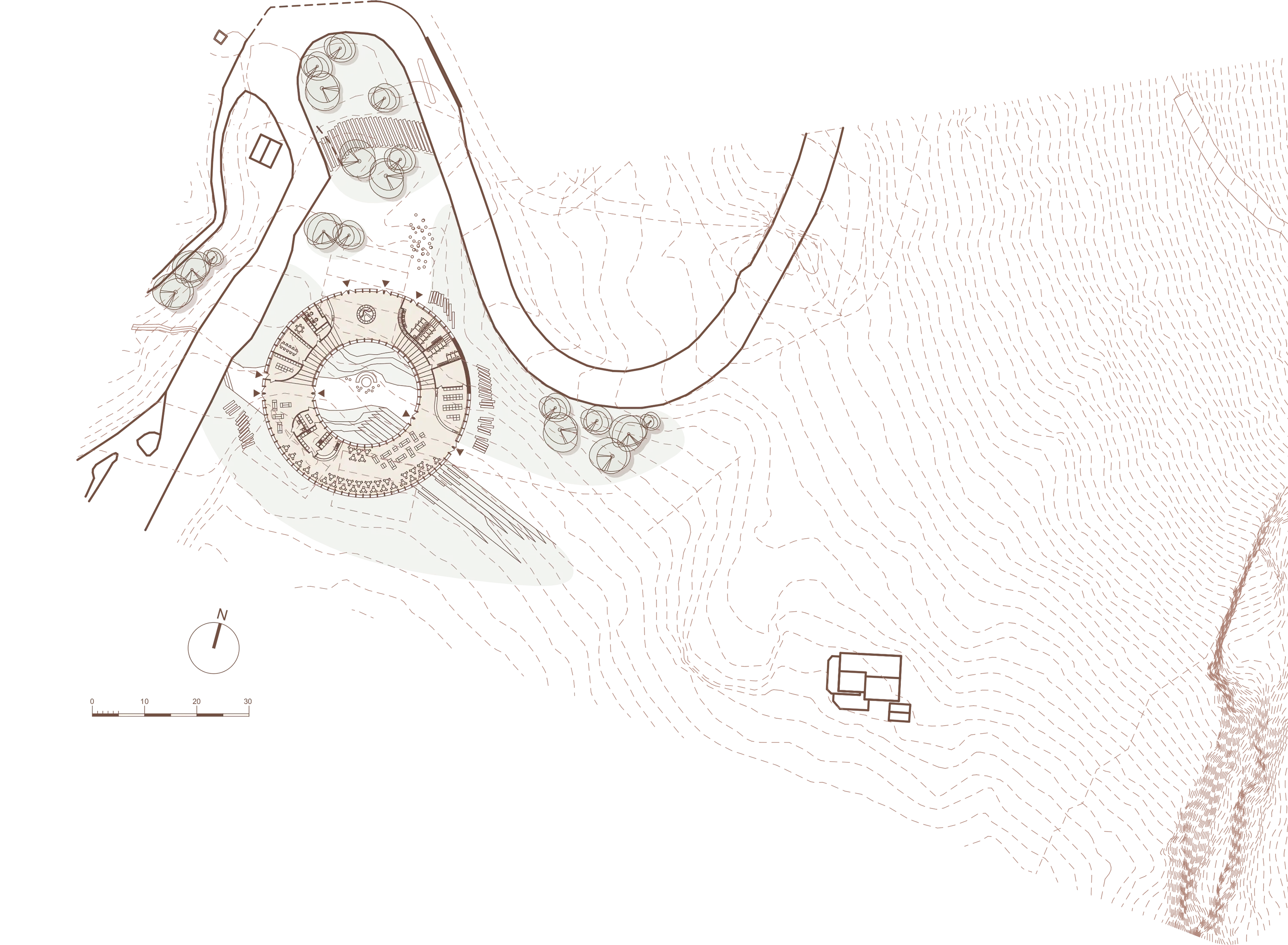 Masterplan drawing for Nest, Preikestolen, Norway.